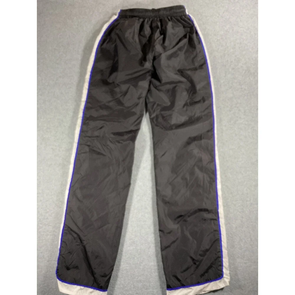 Waydamin Sport Mens Nylon Track Pants Blue Side Zip Joggers Small 1481